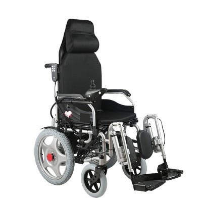 REMOTE CONTROL HIGH BACKREST 180 DEGREE RECLINING AND ELEVATING FOOTREST POWER WHEELCHAIR