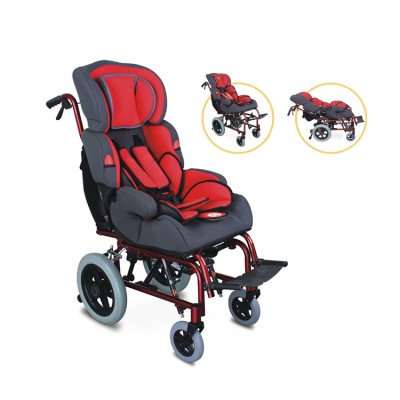 Lightweight Manual Foldable Aluminum Disabled Baby Wheelchair for Cerebral Palsy Children