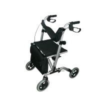 Lightweight health care shopping cart aluminum folding walker rollator